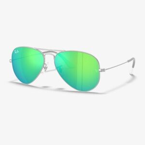 Aviator Sunglasses | Ray-Ban | Blue / Green / Silver